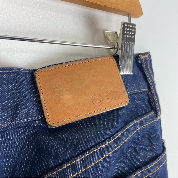 Taylor Stitch Straight Leg button fly dark wash jeans USA Size 32 Savage Denim - Picture 6 of 12
